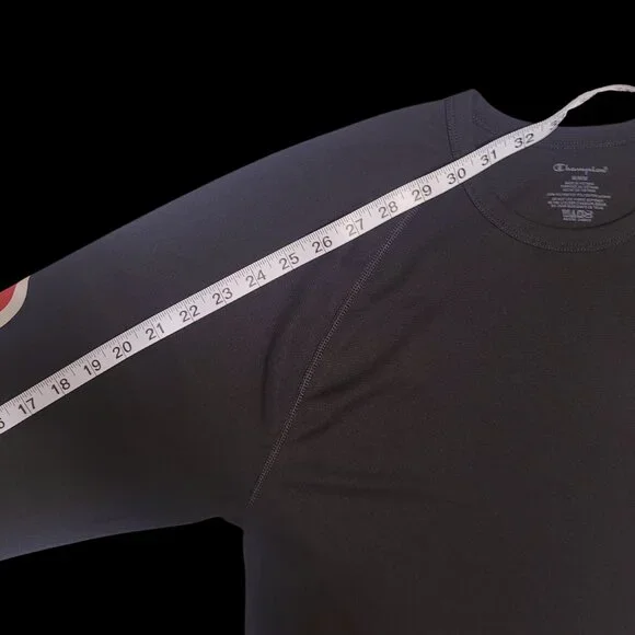 Champion Long Sleeve Black Shirt, Size Medium - Picture 7 of 9